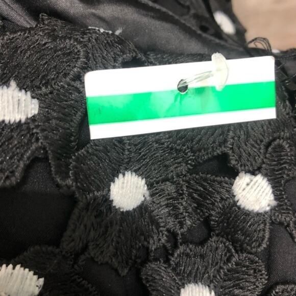 Bardot One Shoulder Puff Sleeve Lace Dress In Black and Ivory 8 NWT - Picture 7 of 10